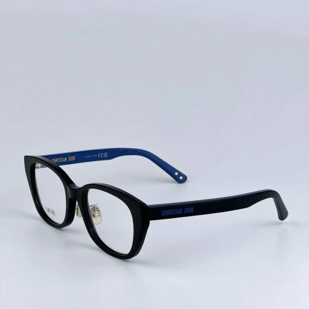Dior LAPARISIENNEDIORO S4F 1000 BRAND NEW Eyeglasses Shiny Black Blue Women Geom
